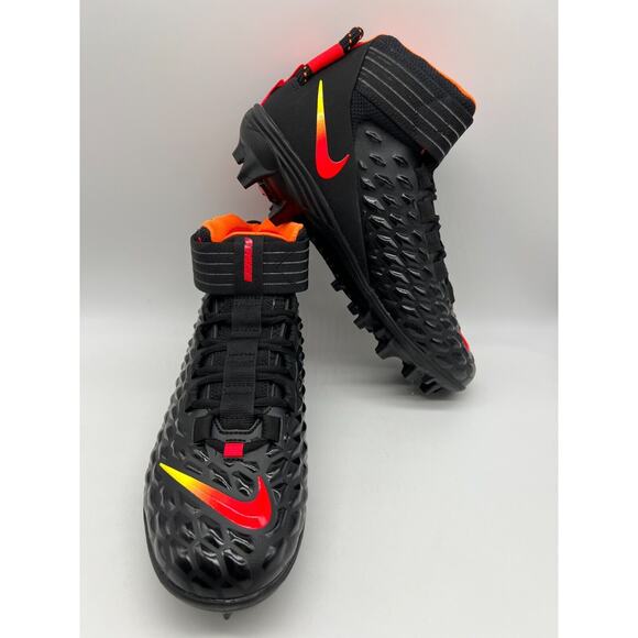 Nike Force Savage Pro 2 Black Red Football Cleats AH4000-001 Men's Size 9. - Picture 5 of 12